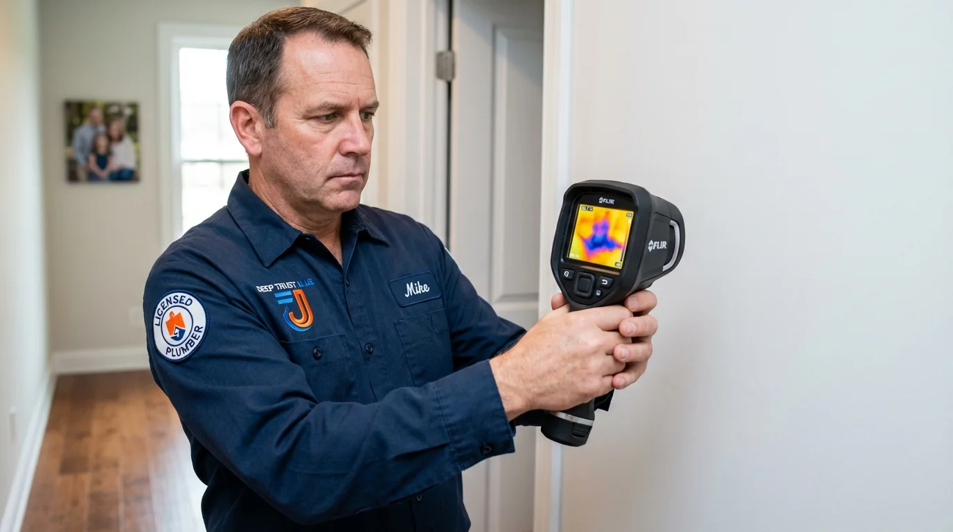 Thermal imaging leak detection by Johns Plumbing LLC in Norway
